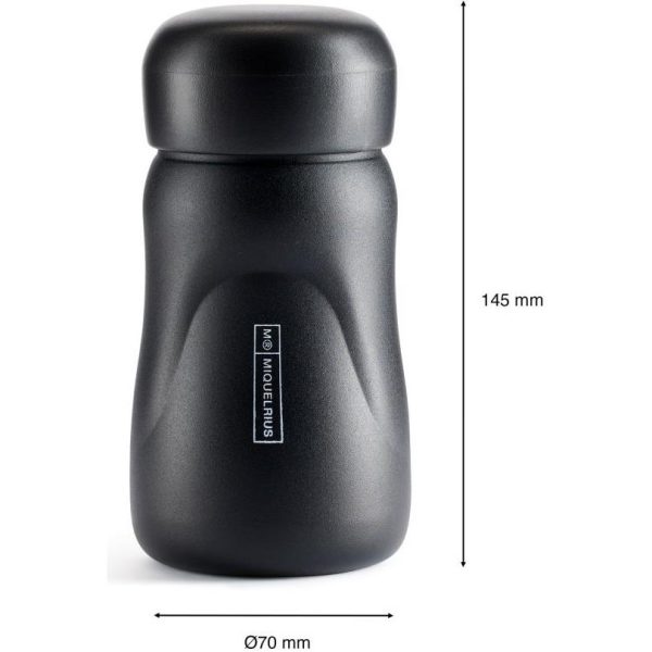 Izotermička boca Miquelrius Oval black&white 260ml crna MR13243 - Slika 3