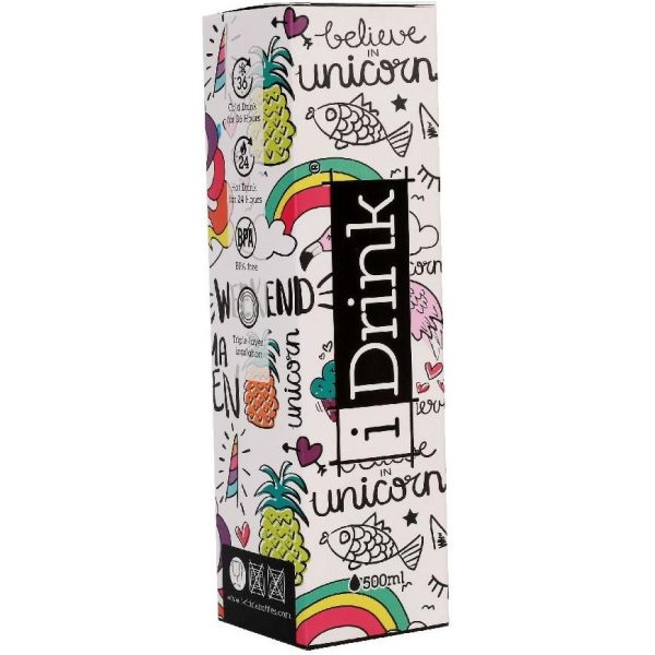 Metalna boca iTotal 500ml Unicorn ID0009 - Slika 2