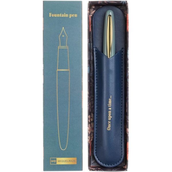 Nalivpero Miquelrius British Bloom u etuiju siva s plavom tintom MR11930