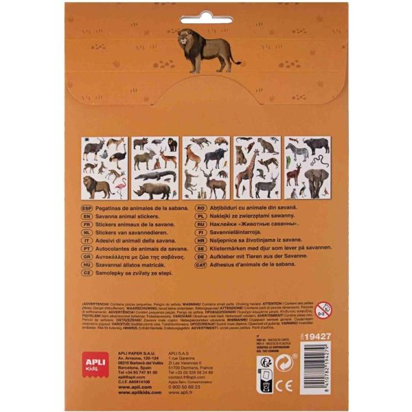 Naljepnice uklonjive Apli savannah animals 5L 19427 - Slika 3
