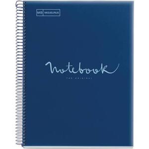 Kolegij blok Miquelrius A4 90g 80L spiralni kocke polypropylene emotions navy MR46057
