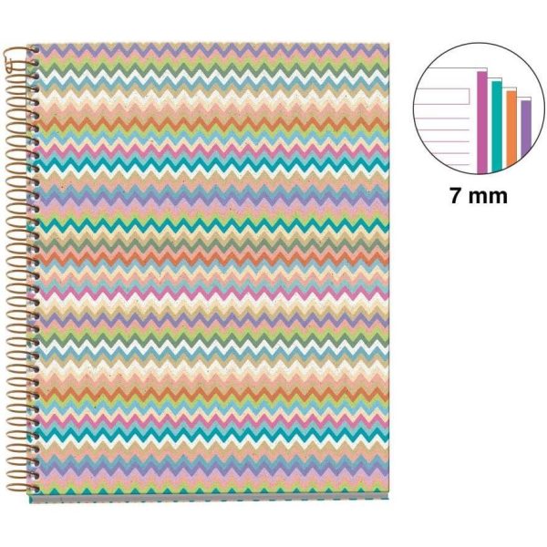 Kolegij blok Miquelrius A5 70g 120L spiralni crte Extra rigid cardboard lifestyle zig zag mallorca MR4186 - Slika 6
