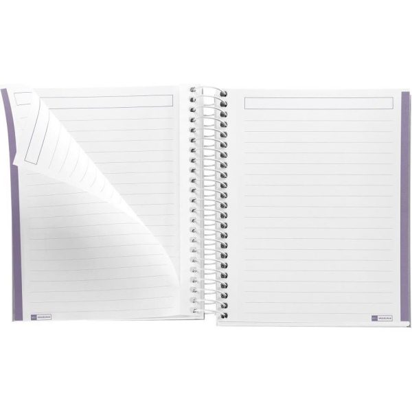 Kolegij blok Miquelrius A6 90g 100L spiralni crte Messages rigid cardboard purple MR4280 - Slika 2