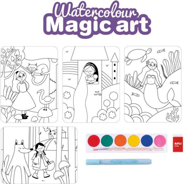 Igra Apli Watercolor Magic Art za slikanje vodenim bojama i čarobnim flomasterom 18823 - Slika 3