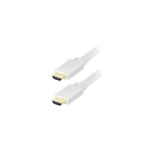 Transmedia High Speed HDMI-cable with Ethernet, Flat cable, 5m White