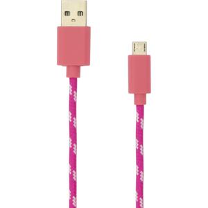 KABEL USB A Muški -> MICRO USB Muški 1 m Roza / RETAIL