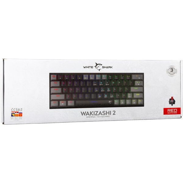 White Shark TIPKOVNICA GK-002112V2 WAKIZASHI-2 /Crno-siva/HR/ RED.SW - Slika 4