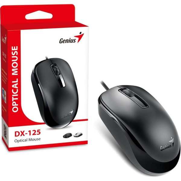 Genius DX-125, optički miš, USB, crni