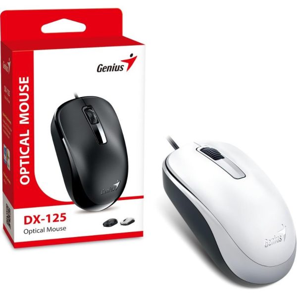Genius DX-125, optički miš, USB, bijeli