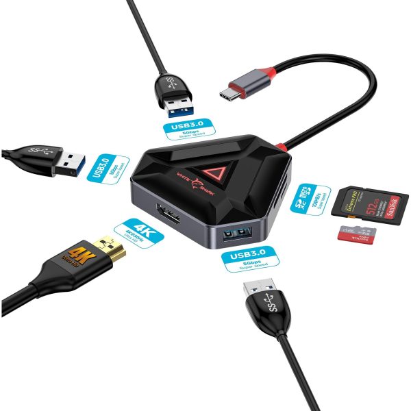 White Shark HEXAGON 6 u 1 USB-C HUB