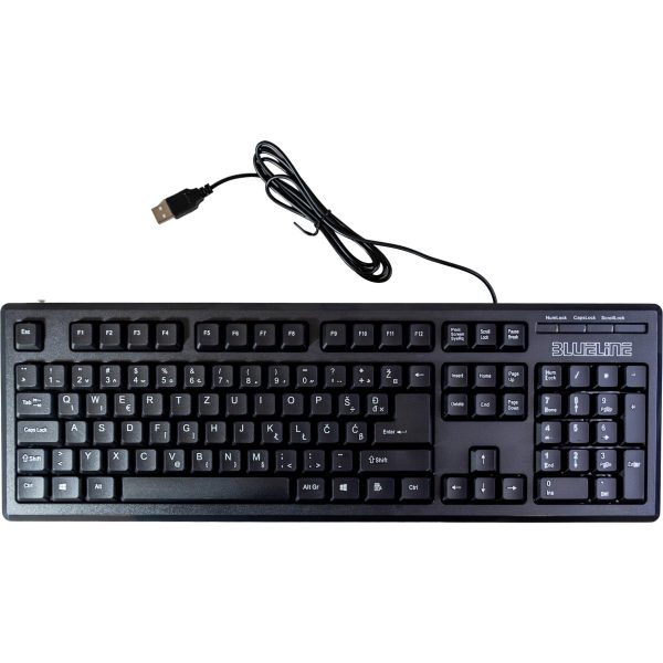 Tipkovnica Blueline K2, USB, crna, HR znakovi