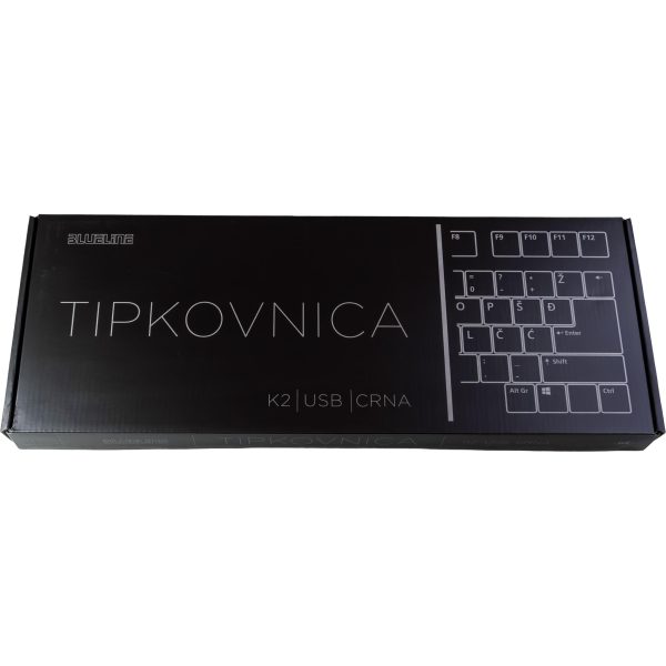 Tipkovnica Blueline K2, USB, crna, HR znakovi - Slika 3