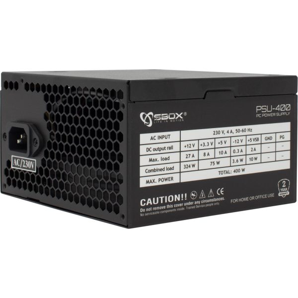 SBOX NAPAJANJE PSU-400 / ATX-400W - RETAIL, PSU-400/R
