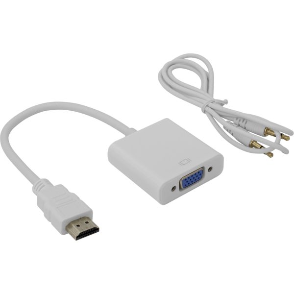 ADAPTER HDMI Muški -> VGA Ženski + Audio / RETAIL