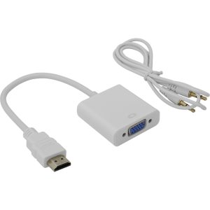 ADAPTER HDMI Muški -> VGA Ženski + Audio / RETAIL