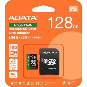ADATA microSD U3, V30, 180/160MBs, 128GB