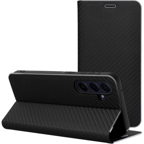 Torbica LUNA Book Carbon XIAOMI Redmi Note 14 PRO 5G / 14 PRO PLUS 5G black