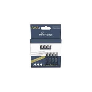 MediaRange Baterije punjive AAA, USB-C Li-Ion 1.5V I 500mAh, 4-Pack, MRBAT160