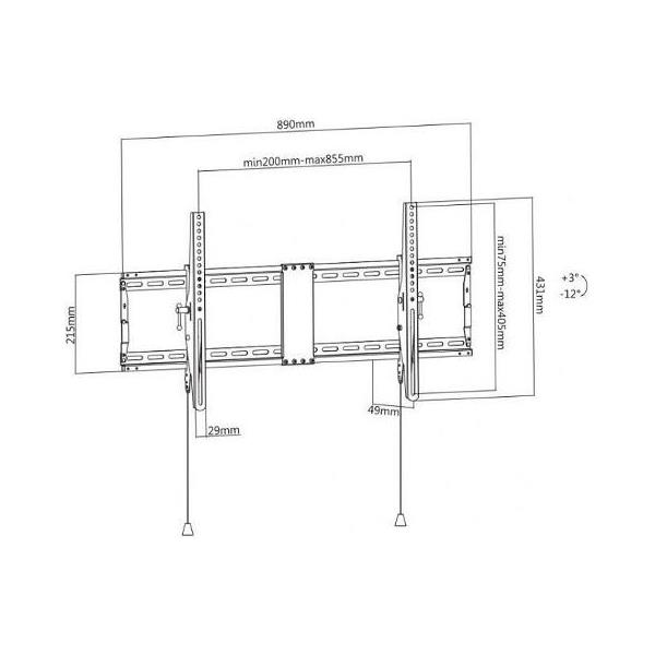 SBOX nosač PLB-5948T, 43 - 90", do 70kg