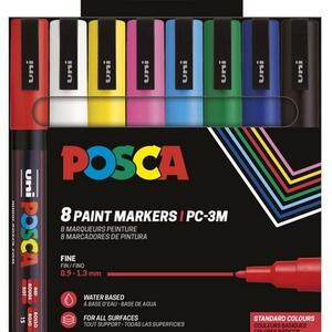 Uni pak marker Posca pc-3m sortirane boje 8/1 plastic free pakiranje