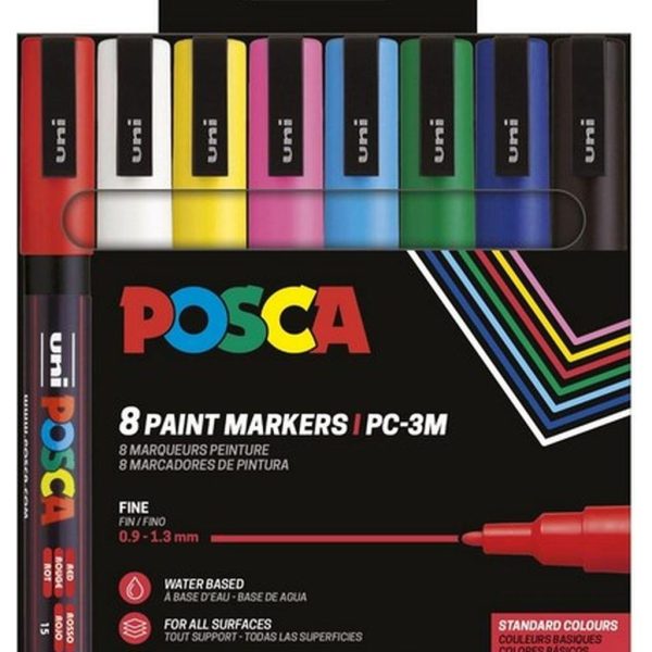 Uni pak marker Posca pc-3m sortirane boje 8/1 plastic free pakiranje