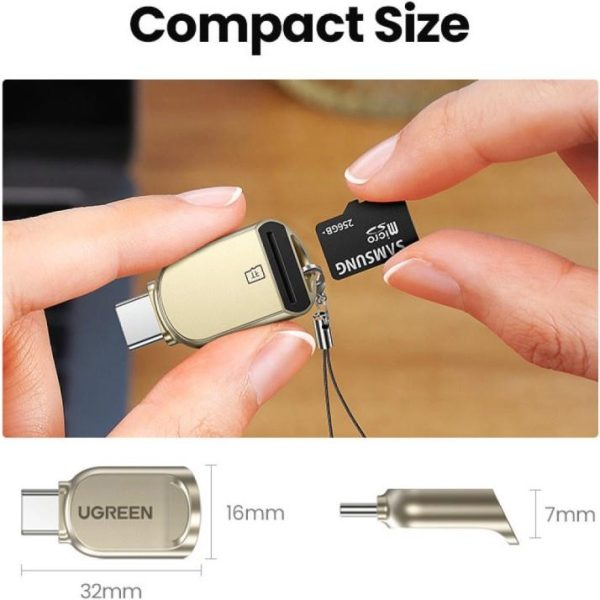 UGREEN čitač memorijskih kartica, TF/SD/MicroSD kartice, USB-C - Slika 6