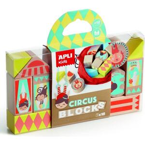 Drvene kocke Apli cirkus 16 kom + torbica 15268 AK_IGR