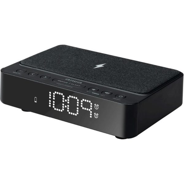 Radio budilica Aiwa CR-30BK s bežičnim i usb punjačem