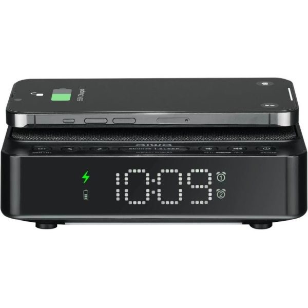 Radio budilica Aiwa CR-30BK s bežičnim i usb punjačem - Slika 2