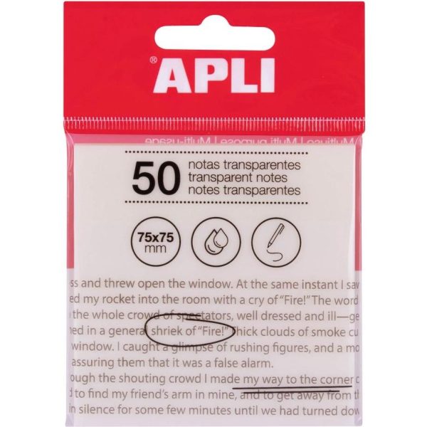 Blok Apli samoljepljivi 75x75mm bijeli transparent 50L 19568