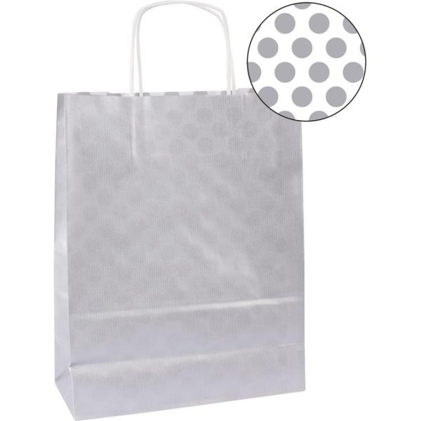 Vrećica Apli ukrasna kraft srebrna 320x160x390mm 1/1 101851 - Slika 2