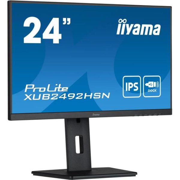 IIYAMA PROLITE XUB2492HSN-B5 23.8" IPS 1920x1080 @75Hz USB-C Dock 65W + LAN, HDMI, DP, Full Ergo - Slika 3