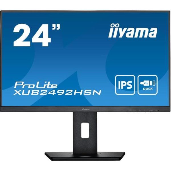 IIYAMA PROLITE XUB2492HSN-B5 23.8" IPS 1920x1080 @75Hz USB-C Dock 65W + LAN, HDMI, DP, Full Ergo - Slika 5