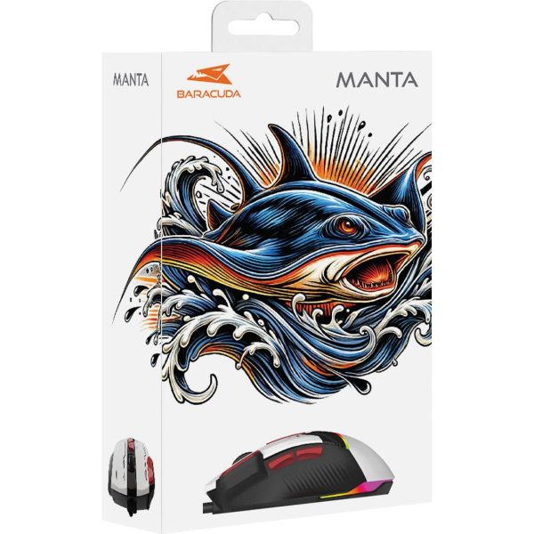 Baracuda MIŠ BGM-042 MANTA BIJELI / 12.800 dpi