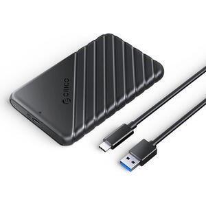 Orico vanjsko kućište 2.5" SATA HDD/SSD, 7 do 9.5mm, tool free, USB3.1 Gen1 Type-C, crni (ORICO-25PW1-C3-BK-BP)