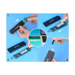 Manhattan kućište M.2 NVM&SATA SSD,USB 3.2 Gen2