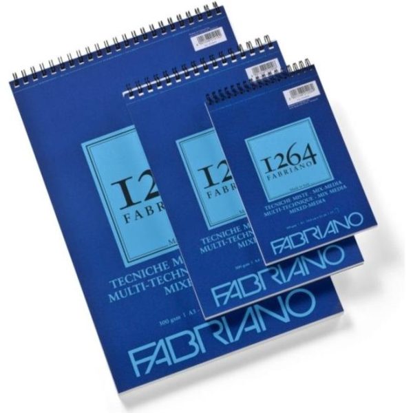 Blok Fabriano 1264 mix media 14,8x21 (A5) 300g 15L spiralni top side 19100642