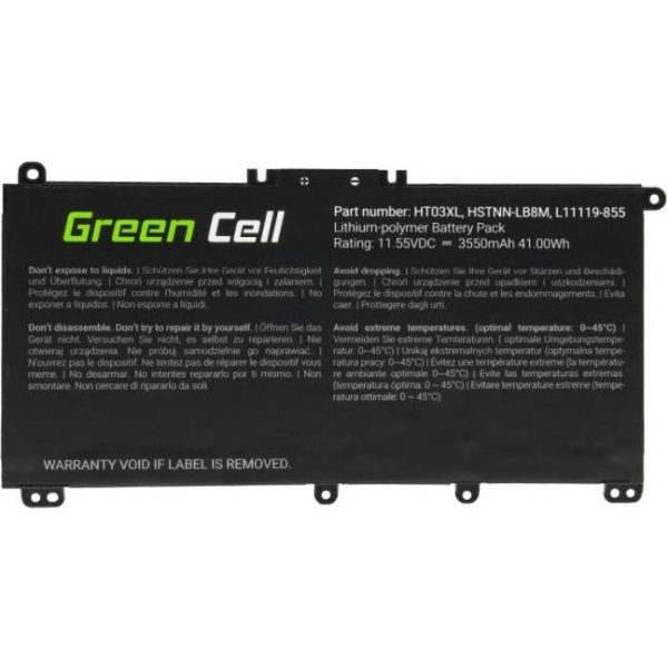 Green Cell (HP163) baterija 3550 mAh,11.55V HT03XL do HP 240 G7 245 G7 250 G7 255 G7, HP 14 15 17, HP Pavilion 14 15 - Slika 4