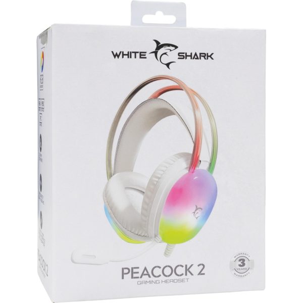 White Shark SLUŠALICE GH-2444 PEACOCK-2 Bijele - Slika 4