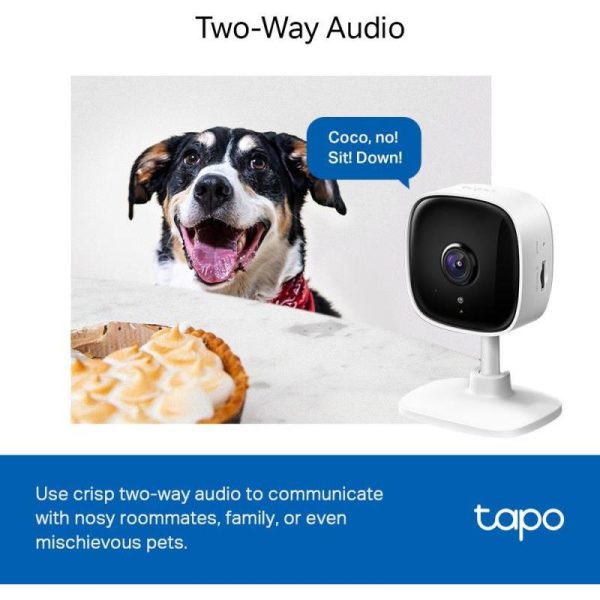 TP Link Tapo C110, ultra-high 3MP definition (2304x1296), 2.4 GHz indoor IP camera, 30m Night Vision, Motion Detection and Notification, 2-way Audio, up to 256GB on a microSD card, equal to 512 hours. - Slika 3