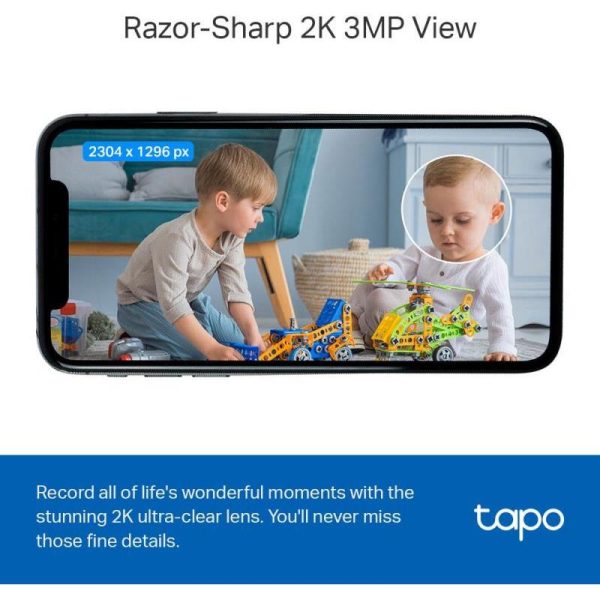 TP Link Tapo C110, ultra-high 3MP definition (2304x1296), 2.4 GHz indoor IP camera, 30m Night Vision, Motion Detection and Notification, 2-way Audio, up to 256GB on a microSD card, equal to 512 hours. - Slika 6