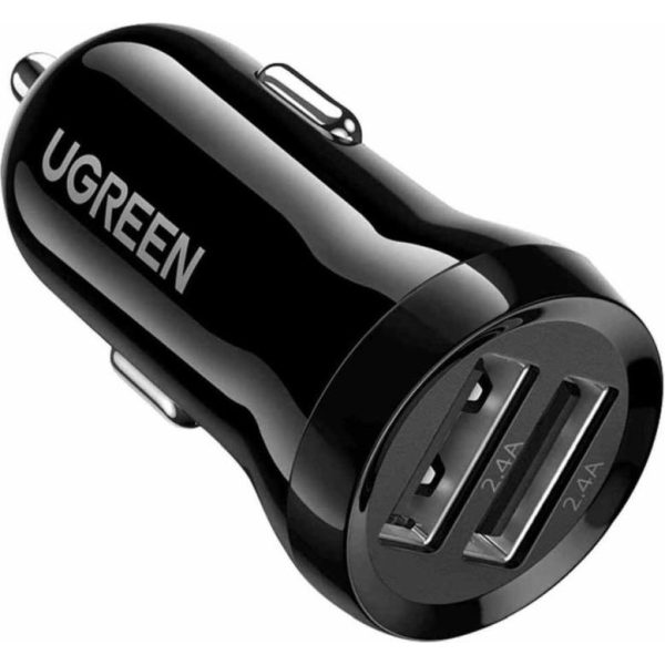 UGREEN auto punjač 24W, 2×USB-A, crni - Slika 2