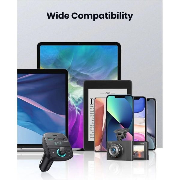 UGREEN FM transmiter za auto LED zaslon, Bluetooth, TF kartica 128 GB, USB-C, 2x USB, Quick charge 3.0, crni - Slika 4