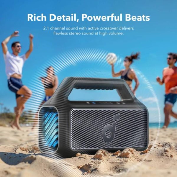 Anker Soundcore BOOM 2 prijenosni BT5.3 zvučnik, 80W, IPX7, 24h reprodukcije, crni (A3138011) - Slika 4
