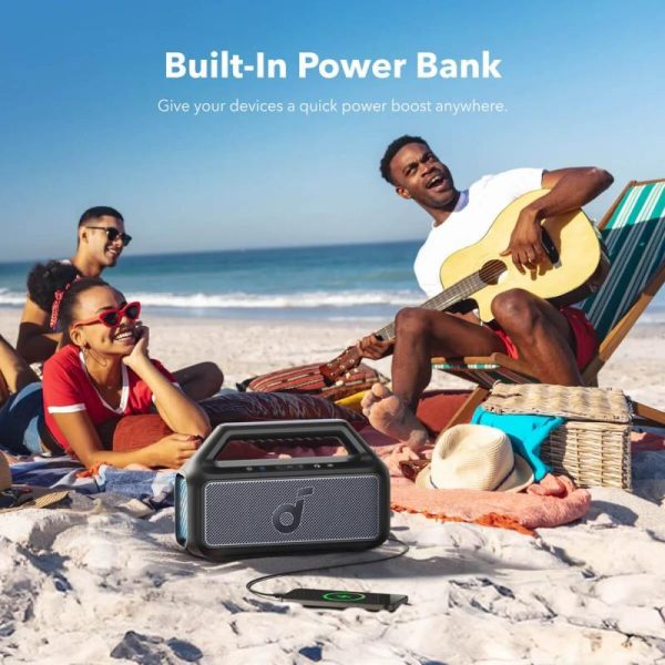Anker Soundcore BOOM 2 prijenosni BT5.3 zvučnik, 80W, IPX7, 24h reprodukcije, crni (A3138011) - Slika 6