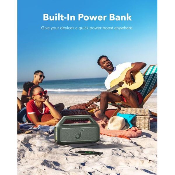 Anker Soundcore BOOM 2 prijenosni BT5.3 zvučnik, 80W, IPX7, 24h reprodukcije, zeleni (A3138061) - Slika 4