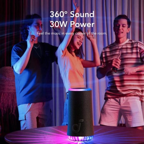 Anker Soundcore GLOW prijenosni BT5.3 zvučnik, 30W, IPX7, 18h reprodukcije, crni (A3166G11) - Slika 2