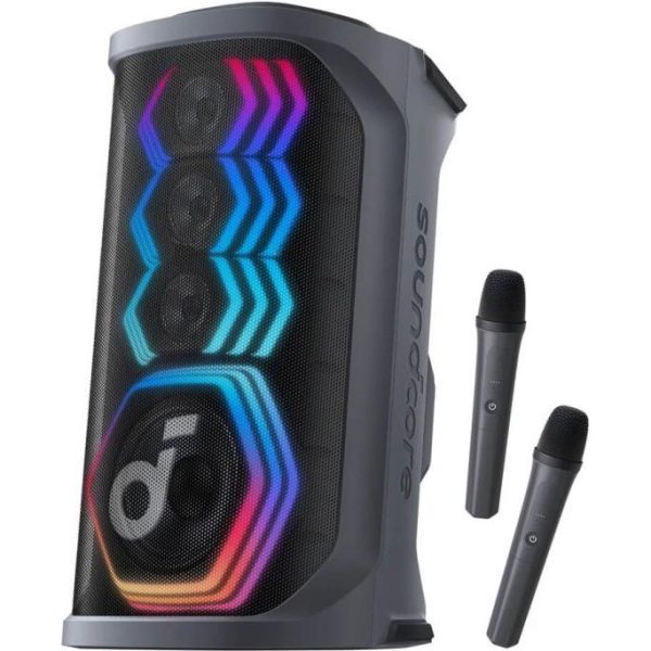 Anker Soundcore Rave 3 AI Karaoke portable Bluetooth speaker, 160W, IPX4, 12h playback, black (A31A3011) - Slika 2