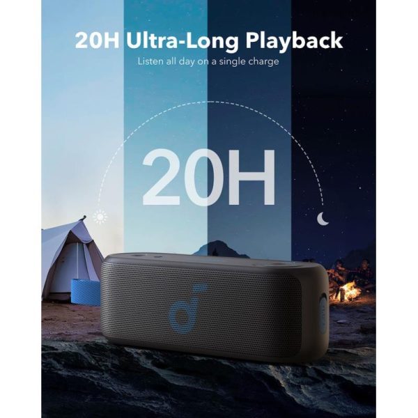 Anker Soundcore Select 3 prijenosni bluetooth zvučnik, 16W, IPX7, 20h reprodukcije, crni (A3172G11)