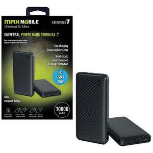 MAXMOBILE POWER BANK STORM K6-7 10000mAh 20W PD USB-C crni
